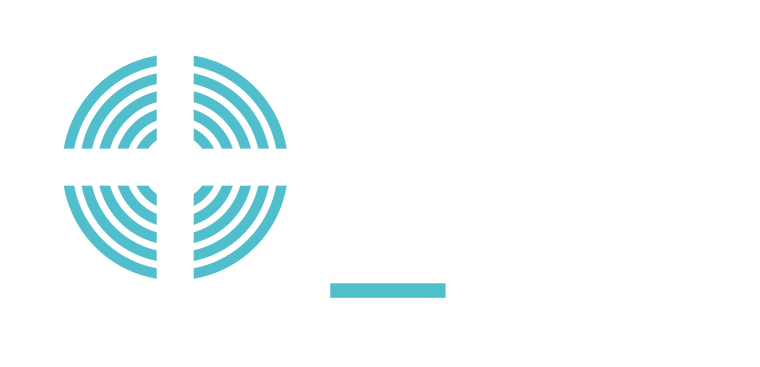 The logo for 'Verse on Tap' featuring a teal and white cross within concentric circles on the left, and the words 'VERSE ON TAP' in white and teal on the right, set against a solid black background.